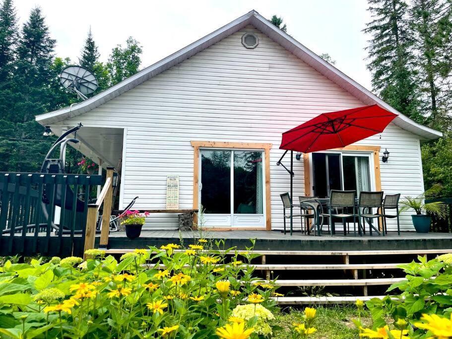 Chalet Nabu L'Ours - Riviere - Billard Saint-Alexis-des-Monts Extérieur photo